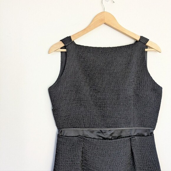 Marc Jacobs Silk Wool Black Textured Midi Sleeveless Tank Dress Size 4 - Picture 3 of 9